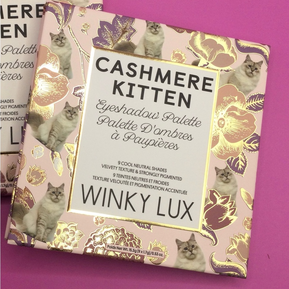WINKY LUX Cashmere Kitten Eyeshadow Palette NIB New 9 Cool Neutral Shades #355